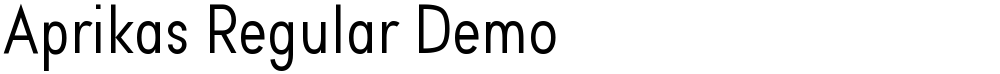 Aprikas Regular Demo