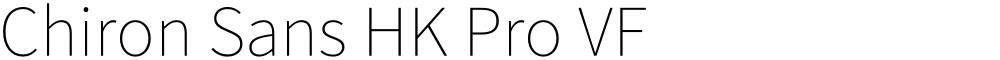 Chiron Sans HK Pro VF