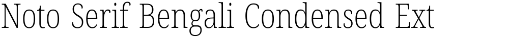 Noto Serif Bengali Condensed ExtraLight
