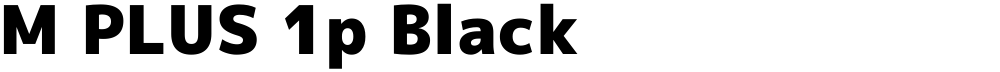 M PLUS 1p Black