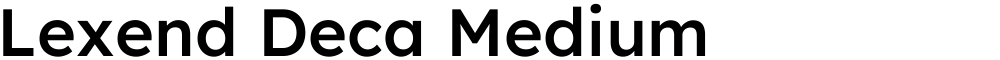 Lexend Deca Medium
