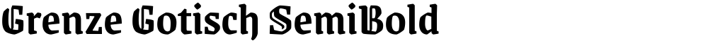 Grenze Gotisch SemiBold