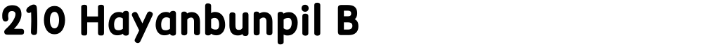 210 Hayanbunpil B