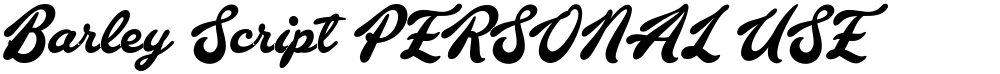 Barley Script PERSONAL USE