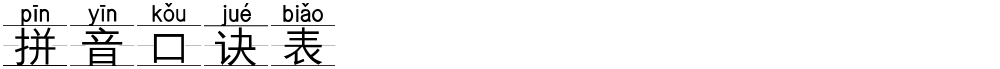 拼音口诀表