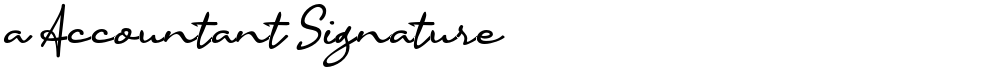 a Accountant Signature